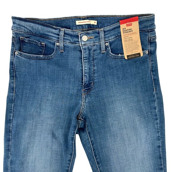 NWT Levis Womens 314 Shaping Straight Tummy Slimming Stellar Stretch Jeans 31 - Picture 2 of 16